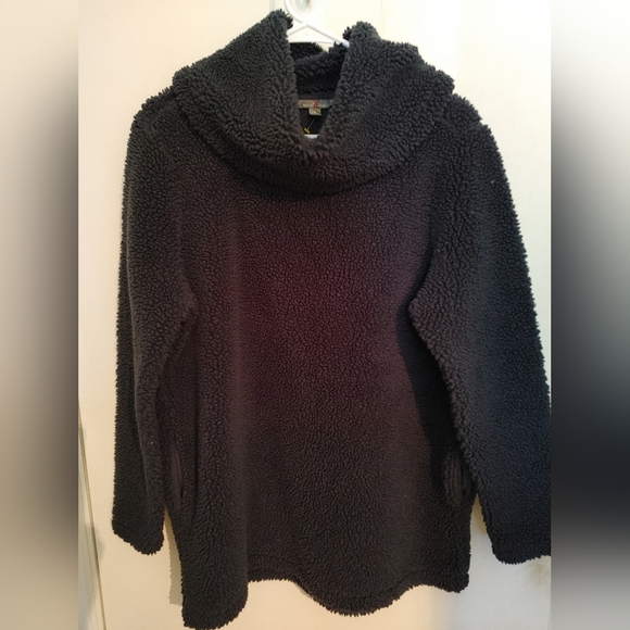 LLBean Signature Sherpa Cowl Neck Pullover SZ.Med Blue - Picture 3 of 8